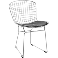 Nicer Furniture Bertoia Style Wire Side Chair - Black-Dining Chair