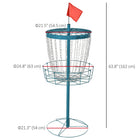 Soozier 24-Chain Portable Practice Basket with Carry Bag-A red flag on the top which is a unique design and can help determine the direction of the wind
