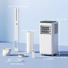 HOMCOM 8000 BTU Portable Air Conditioner with WiFi Control - White-WiFi control enables adjustments via smartphone or voice assistants 