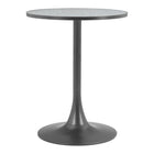 Zuo Bite Bistro Table - Grey/Black-Faux Terrazzo MDF round shape tabletop