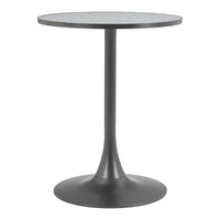 Zuo Bite Bistro Table - Grey/Black-Faux Terrazzo MDF round shape tabletop