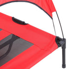 PawHut Elevated Cooling Pet Bed with Canopy for XL Dogs - Red-Well ventilated for your pet through breathable mesh fabric that keep your dog away mildew and mold 