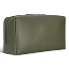Champs Onyx Leather Toiletry Bag - Khaki-Back pocket with a magnetic snap closure