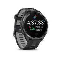 Garmin Forerunner 965 GPS Running,Triathlon Smartwatch-Carbon Gray DLC Titanium Bezel,Black Case,Black/Powder Gray Silicone Band-Brilliant AMOLED touchscreen display with traditional button controls and lightweight titanium bezel