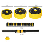 Soozier 55 lb Adjustable Dumbbell & Barbell Set-Iron sand with PP plastic to avoid damaging the floor and is suitable for home use 