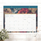 Cambridge 2026 Midnight Garden Monthly Desk Pad Calendar - 17" H x 21-3/4" W - Bilingual-12 months of monthly planning