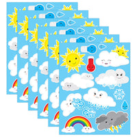 Ashley Productions Die-Cut Magnets - Cute Weather - 14 Per Pack - 6 Pack-Decorative manipulatives