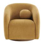 Modway Holland Swivel Chenille Fabric Armchair - Mustard-Arrives Fully Assembled