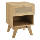 Modway Soma 1-Drawer Nightstand - Oak-Modern 1-Drawer Nightstand