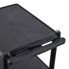 Luxor ENDURA AV 34" H Three-Tier Media Utility Cart with Electric - 24" W x 18" D - Black-Equipped with PVC legs and a black finish, the cart balances durability with a sleek, professional look suitable for classrooms and offices