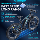 Gyrocopters Zeil Electric Bike for Adults - Speed 40 kmph - PAS Range 91 km - Black-A high-torque 826W peak brushless motor reaches speeds up to 40 km/h, easily conquering 30° uphill climbs