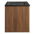 Modway Transmit 24" Wall-Mount Bathroom Vanity - White/Black-Dual Soft-Close Doors