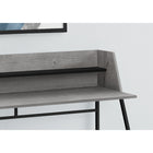 Monarch Specialties 7551 48" Computer Desk - Grey/Black Metal-Finished on all sides for flexible placement anywhere in a home office