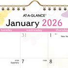 AT-A-GLANCE 2026 Watercolours Monthly Wall Calendar - 11-7/8" H x 14-7/8" W - English-Block size: 1-3/4" x 2"
