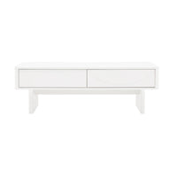 Manhattan Comfort Ella 47.2" Modern Coffee Table - White-Modern Coffee Table for Living Room Use