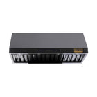 KUCHT KRH483A 48" 1200 CFM Under‑Cabinet Range Hood - Gemstone-This pro-style range hood features 2 powerful blowers up to 1200CFM that will give you different levels of airflow and capture smoke and cooking odours in a quiet operation