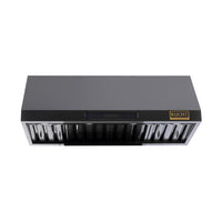 KUCHT KRH483A 48" 1200 CFM Under‑Cabinet Range Hood - Gemstone-This pro-style range hood features 2 powerful blowers up to 1200CFM that will give you different levels of airflow and capture smoke and cooking odours in a quiet operation