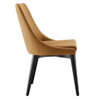 Modway Viscount Performance Velvet Dining Chair - Cognac-Assembly Required