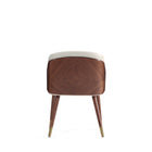 Manhattan Comfort Reeva 23.23" Modern Leatherette Upholstered Dining Chair - Walnut and Cream  - Set of 2-Delivered to you Fully Assembled! No Assembly Required