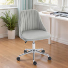 Vinsetto Vanity Office Chair with Swivel Wheels - Grey-Assembly required