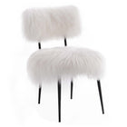 Modway Skylar Sheepskin Chair - White-Sheepksin Upholstery