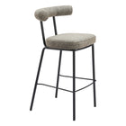 Zuo Kede Barstool - Green Tweed-Ergonomic and supportive footrest