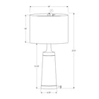 Monarch Specialties 28" H Contemporary Table Lamp - Black Metal / Beige Shade-With a 6ft long transparent cord, place this decorative accent on an end or side table in your living room or home office, or on your bedside table for some modern style in your bedroom