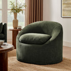 Modway Sadie Slipcovered Linen-Blend Round Accent Chair - Sage-Down Blend Cushions