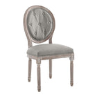 Modway Arise Upholstered Fabric Dining Side Chair - Light Grey - 4 Pack-Dense Foam Padding