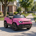 Qaba 12V Ride on Car Licensed Land Rover with Remote, Suspension - Pink-Dual motors provide stable power for outdoor riding
