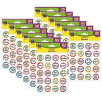 Teacher Created Resources Confetti Spanish Stickers - 12 Packs of 120-Positive stickers to encourage students