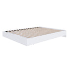Nexera Platform Bed Frame - Full Size - White-Includes a system of slats for mattress support so it doesn't require a box spring, the perfect budget-friendly choice!