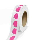 JAM Paper Standard Label Rolls - House Shaped - 1 7/8 x 2 7/8 - Neon Pink - 125 Labels/Roll-Colour: Neon Pink | Make your mail stand out with colourful shipping address labels.