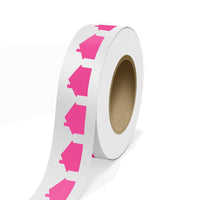 JAM Paper Standard Label Rolls - House Shaped - 1 7/8 x 2 7/8 - Neon Pink - 125 Labels/Roll-Colour: Neon Pink | Make your mail stand out with colourful shipping address labels.