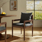 Modway Remington Wood Dining Armchair - Charcoal-Open Back Design