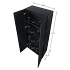 Manhattan Comfort Cornelia 59.22" 2-Piece Modern 8-Shelf Storage Closet - Black-Includes 4 Wide Shelves with Adjustable Features
