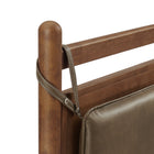 Modway Leni Full Size Vegan Leather and Wood Platform Bed Frame - Walnut Mushroom-8