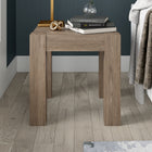 Hudson&Canal Langston 22"W Square Side Table - Antiqued Grey Oak-Features easy assembly