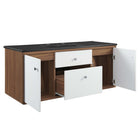 Modway Transmit 48" Wall-Mount Bathroom Vanity - Walnut/Black-Assembly Required