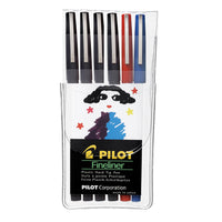 Pilot Fineliner Pens – 1.2mm – Assorted – 6 Pack  -Add detail to projects and presentations