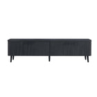 Manhattan Comfort Jodie 68.9" Mid-Century Modern TV Stand - Charcoal Grey-Mid-Century Modern TV Stand for Living Room Use