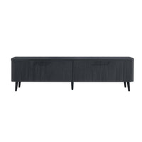 Manhattan Comfort Jodie 68.9" Mid-Century Modern TV Stand - Charcoal Grey-Mid-Century Modern TV Stand for Living Room Use