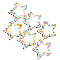 Ashley Productions Magnetic Whiteboard Erasers - Star Confetti - 6 Pack-Attractive whiteboard eraser for classroom decoration