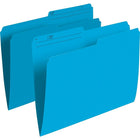 Staples 1/2 Cut File Folders - Letter Size - Blue - 100 Pack-Use to colour-code your files for better organization and efficient access to information