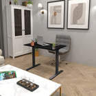 Mount-It! Compact Electric Standing Desk with 40" Table Top - Black-Enjoy ergonomic comfort at your fingertips with smooth electric height adjustment between 28.7" and 46.5"