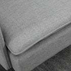HOMCOM 55" Loveseat Sofa with Button Tufted Back - Grey-Linen-touch fabric is breathable and not easy to wrinkle or deform