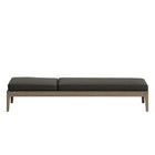 Modway Northlake Outdoor Teak Chaise Lounge - Flint Grey-Assembly Required