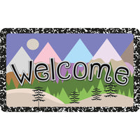 Ashley Productions The Original Fun Mat Welcome Mat - 18" x 30" - Magic Mountains Welcome-Measurements and Design: The Magic Mountains Welcome Mat measures 18" x 30".