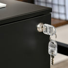 Vinsetto 2-Drawer Letter/A4 Filing Cabinet with Wheels Lockable - Black-comes with two keys

