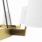 Modway Surround 8-Light Chandelier - White/Satin Brass-Professional Installation Required